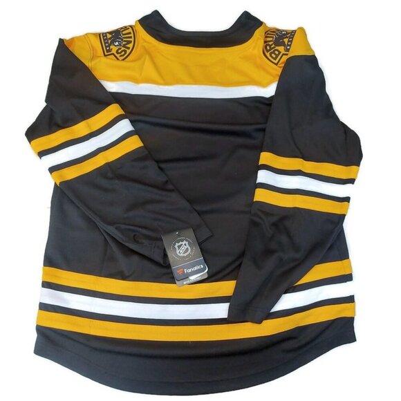Fanatics Mens Size 2XL NHL Boston Bruins Breakaway Home Jersey Black Gold White - Picture 6 of 7